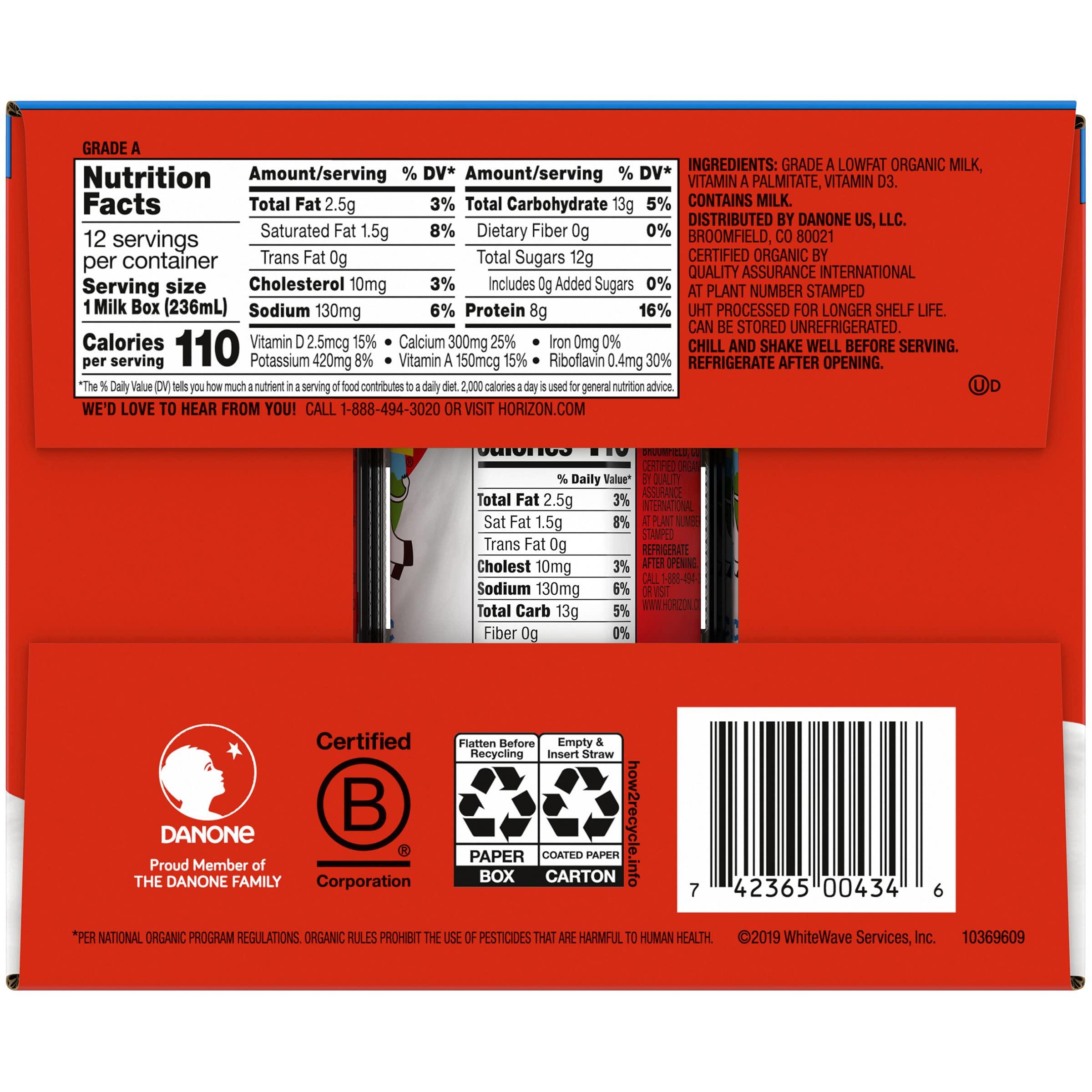 Horizon Organic Horizon Organic Shelf-Stable 1% Low Fat Milk Boxes, 8 oz., 12 Pack