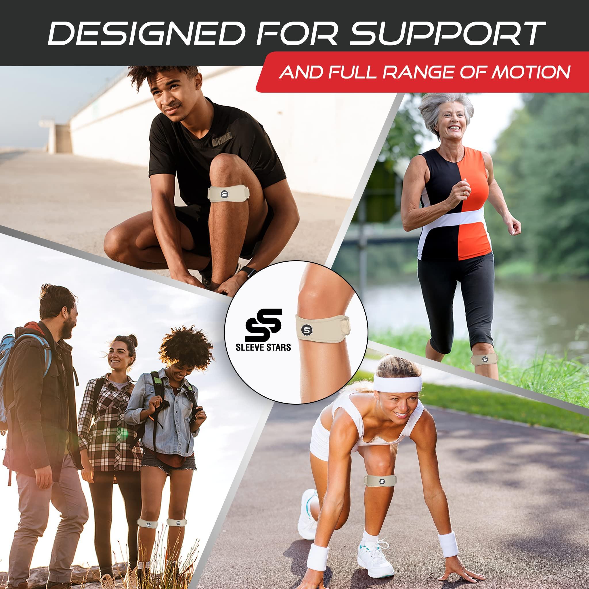 SS SLEEVE STARS Sleeve Stars Patellar Tendon Support Strap Osgood Schlatter Band Knee Brace for Kids, Youth, Women & Men w/ 3 Lengths, Swedish Brand Patella Tendon Knee Strap for Arthritis, Tendonitis & Pain
