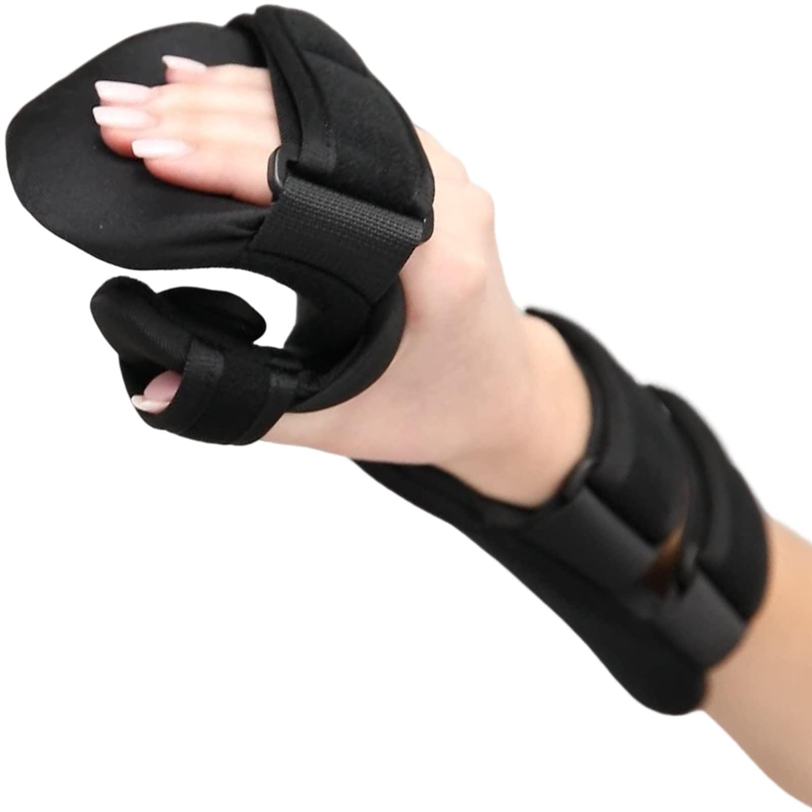 carezoe Carpal Tunnel Wrist Brace Night Support, Resting Hand Braces for Syndrome Tendonitis Carpelrx, Cockup Wrist Splint for Sleeping Sprained Pain Relief Orthopedic (Right, Medium)