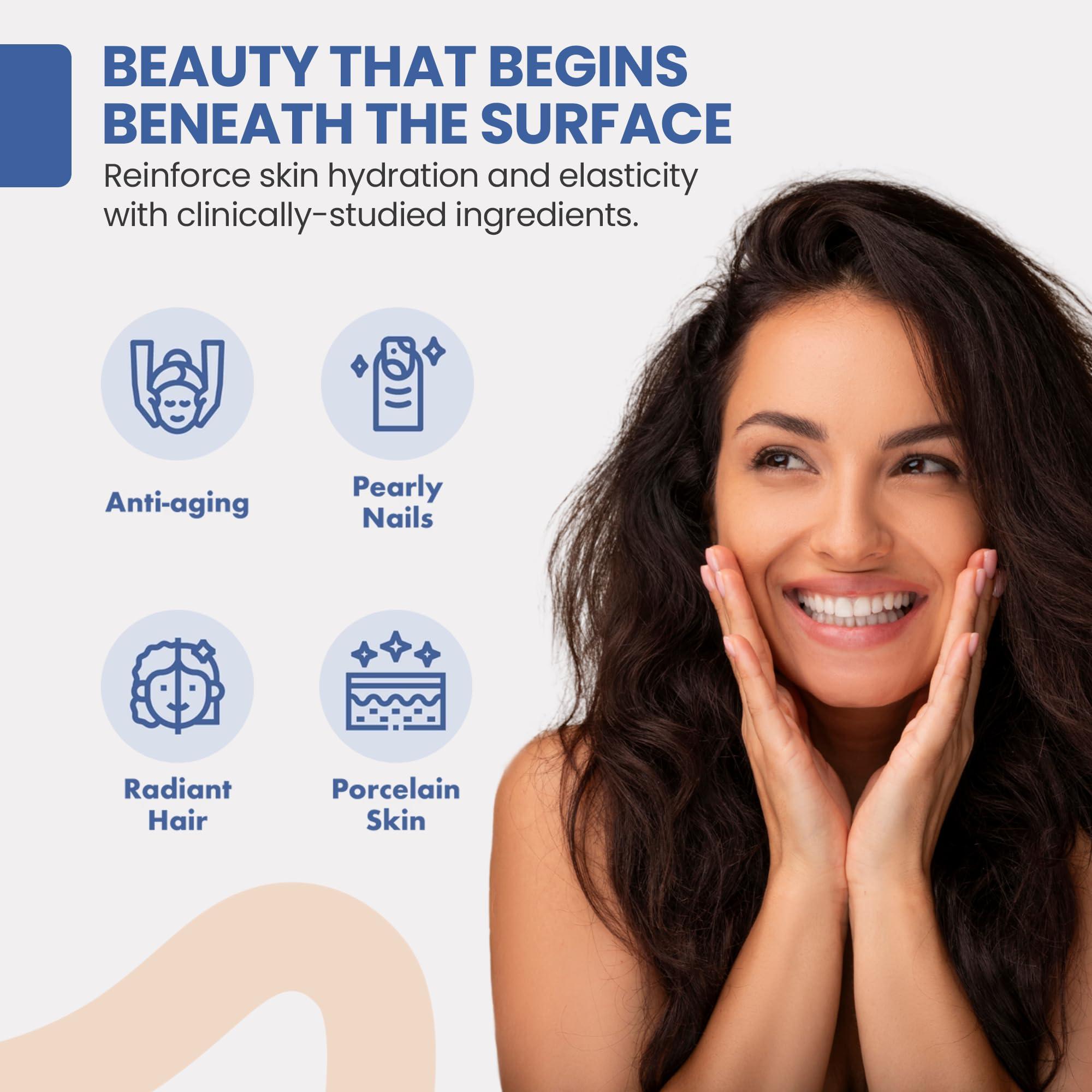 EarthNutri EarthNutri Marine Collagen Peptides Powder Supplement for Skin, Hair & Nails Enhances Skin Elasticity & Hydration Hydrolyzed Collagen 5000mg per Serving Non-GMO Ocean Breeze (30 Sticks Pack)