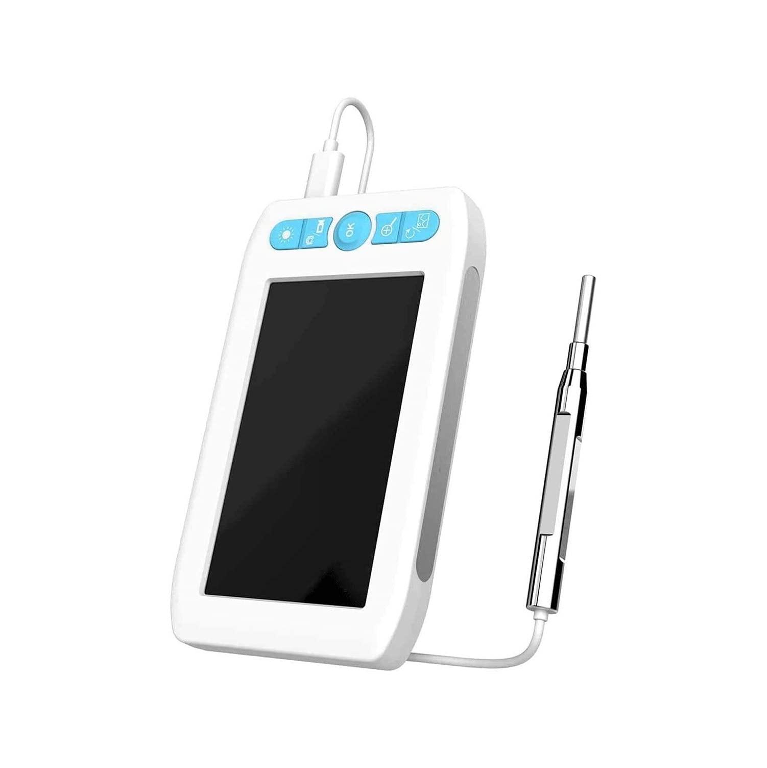 QIYUDS QIYUDS Ear Wax Removal Endoscope,Ear Wax Removal Camera with 4.3\" IPS Screen, 1280x1080 FHD Smart Visual Ear Cleaner with Camera Tool Kit, Plug & Play at Home Ear Infection Detector Ear Wax Remover Ot