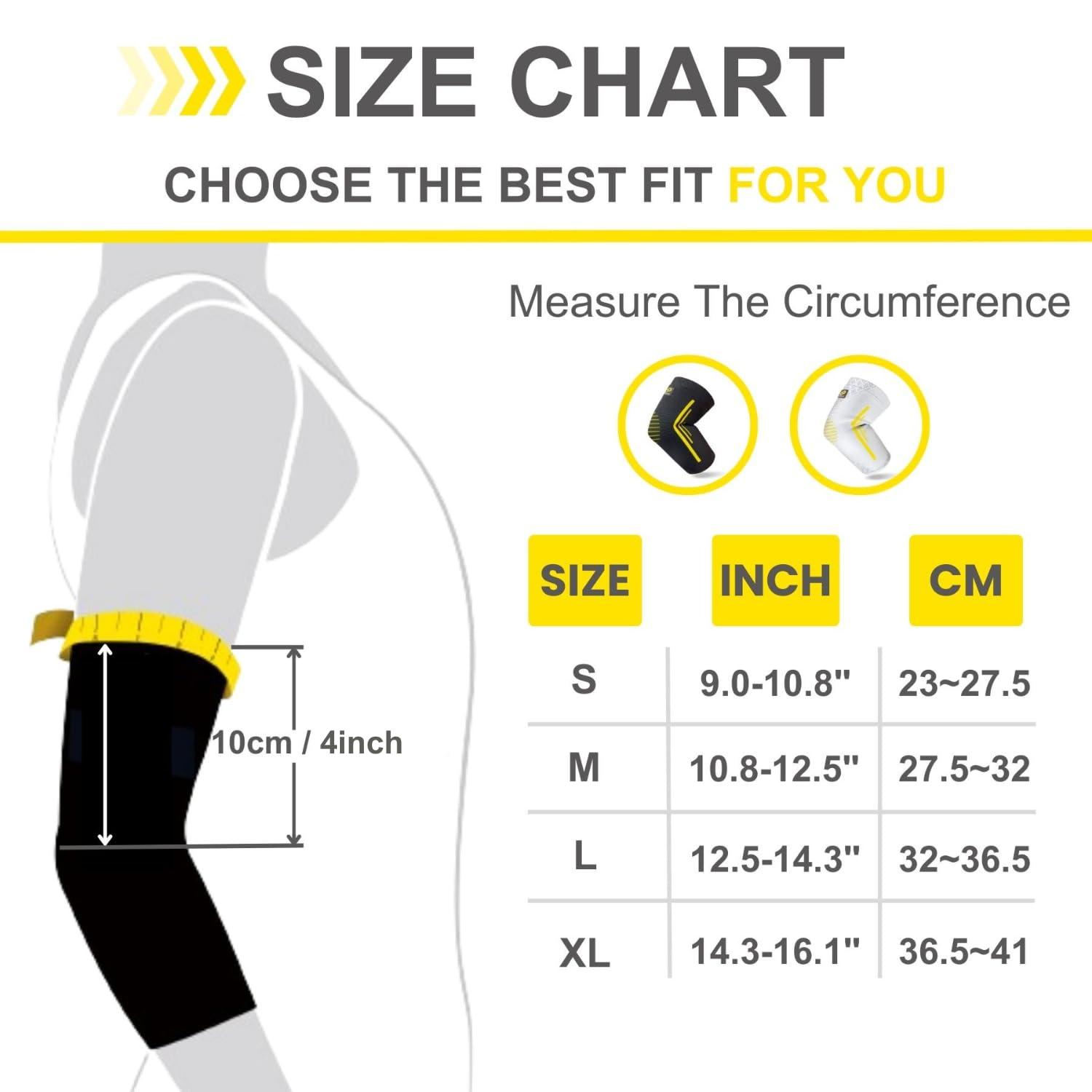 Bracoo Bracoo 2 Pack Elbow Brace Compression Support Sleeve for Tendonitis Pain Relief Men & Women, Tennis Elbow, Golf Elbow, Weightlifting, EE92 (Gray, Large)