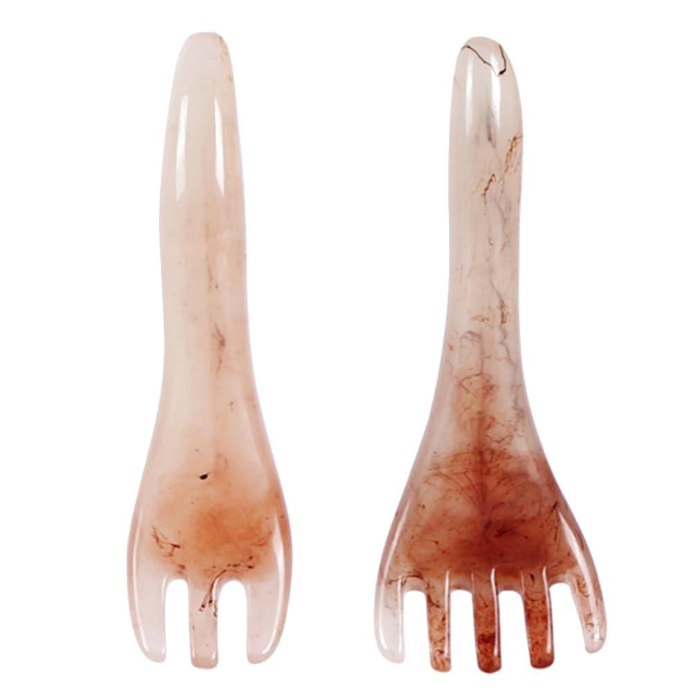 EXCEART EXCEART 2pcs Massage Rake Guasha Scraping Scalp Comb Multi- Functional Handheld Head Scratcher Massage Tool Massager for Head Caring, Relaxation, Physical Therapy, Acupoint Treatment