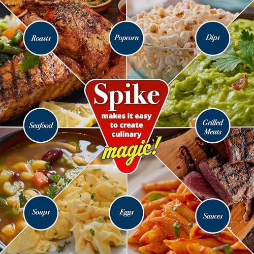 Spike Spike Seasoning, Original Gourmet Magic Seasoning Salt Blend - Seasonings and Spices for Cooking, Popcorn Seasoning, All-Purpose Seasoning for More Flavorful, Healthy Meals, 7 Oz