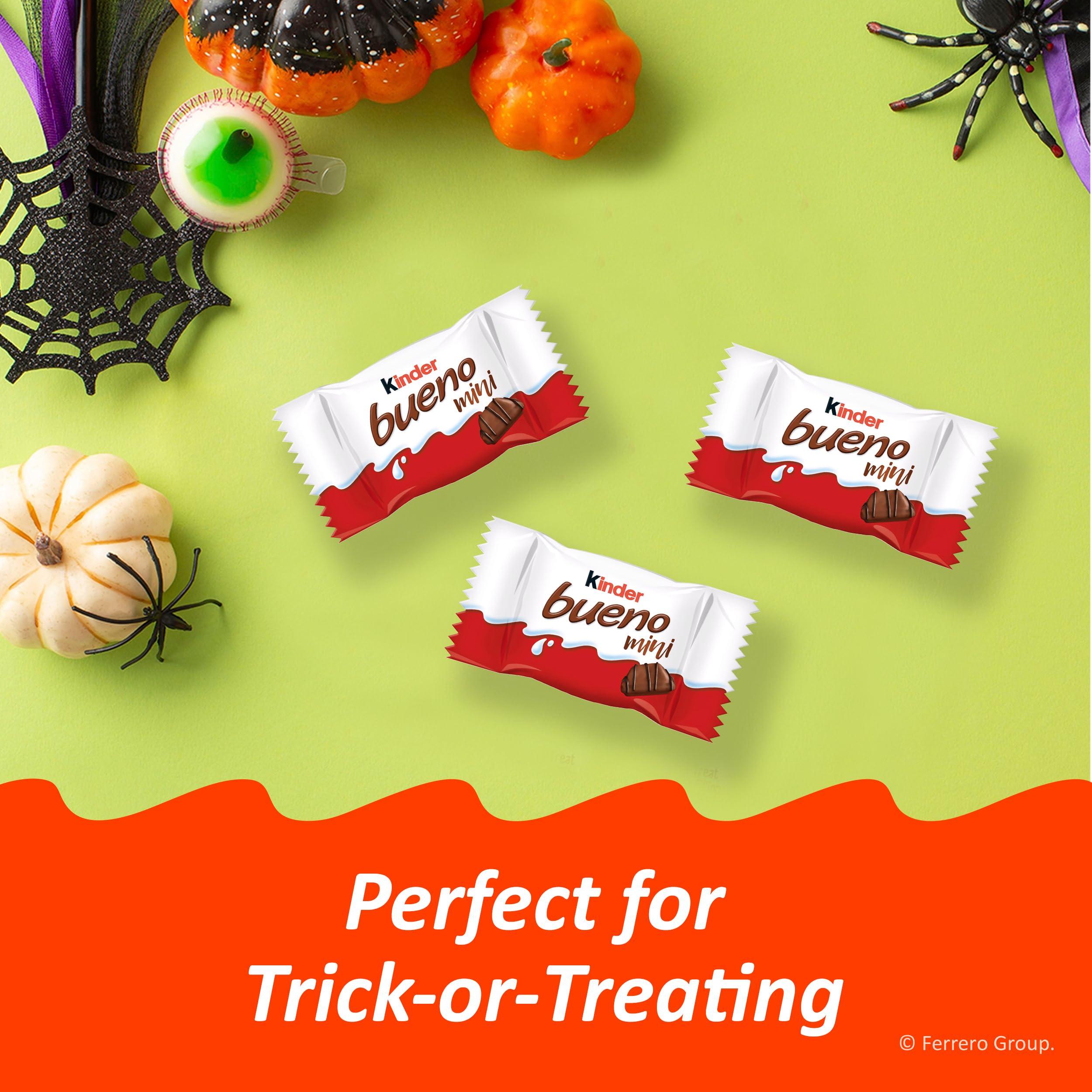 Kinder Bueno Kinder Bueno Mini, Milk Chocolate and Hazelnut Cream, Individually Wrapped Chocolate Bars, Share Size, 5.7 oz