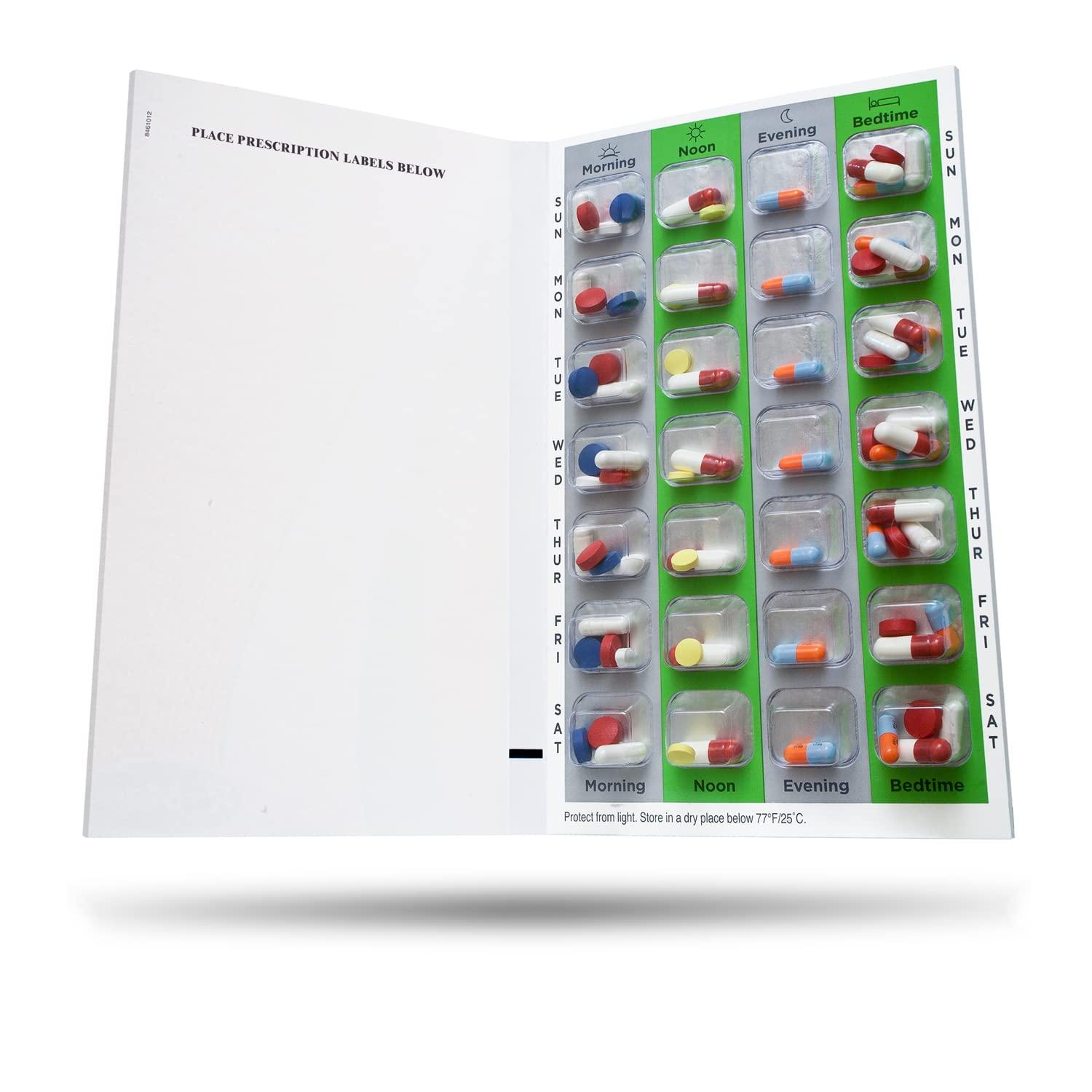 Omnicell SureMed 7-Day, 4-Pass (4-doses per Day) Disposable Multi-Med Blister Card with 100 Cards & 100 Blisters