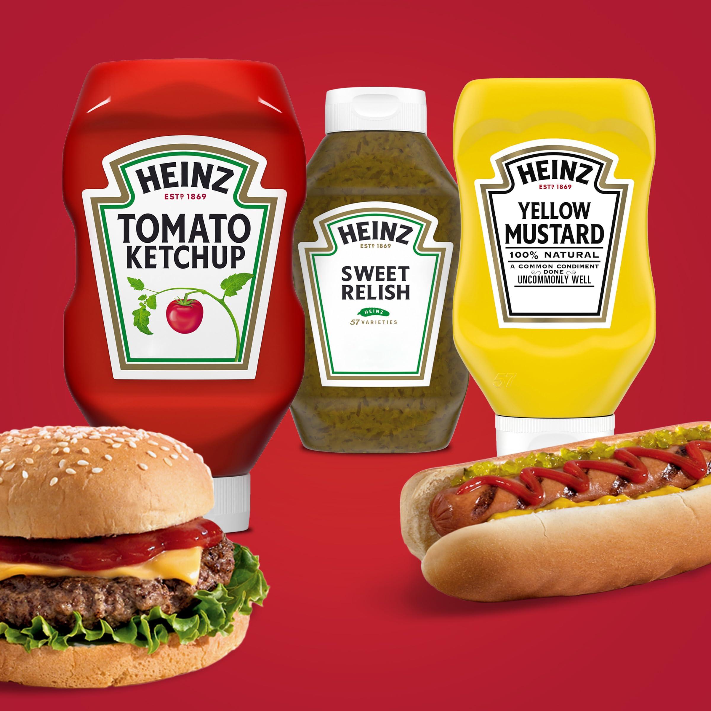 Heinz Heinz Tomato Ketchup, Sweet Relish & Yellow Mustard Grill Pack, 3 ct Pack