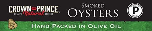 Crown Prince Crown Prince Natural Smoked Oysters in Pure Olive Oil, 3-Ounce Cans (Pack of 18)