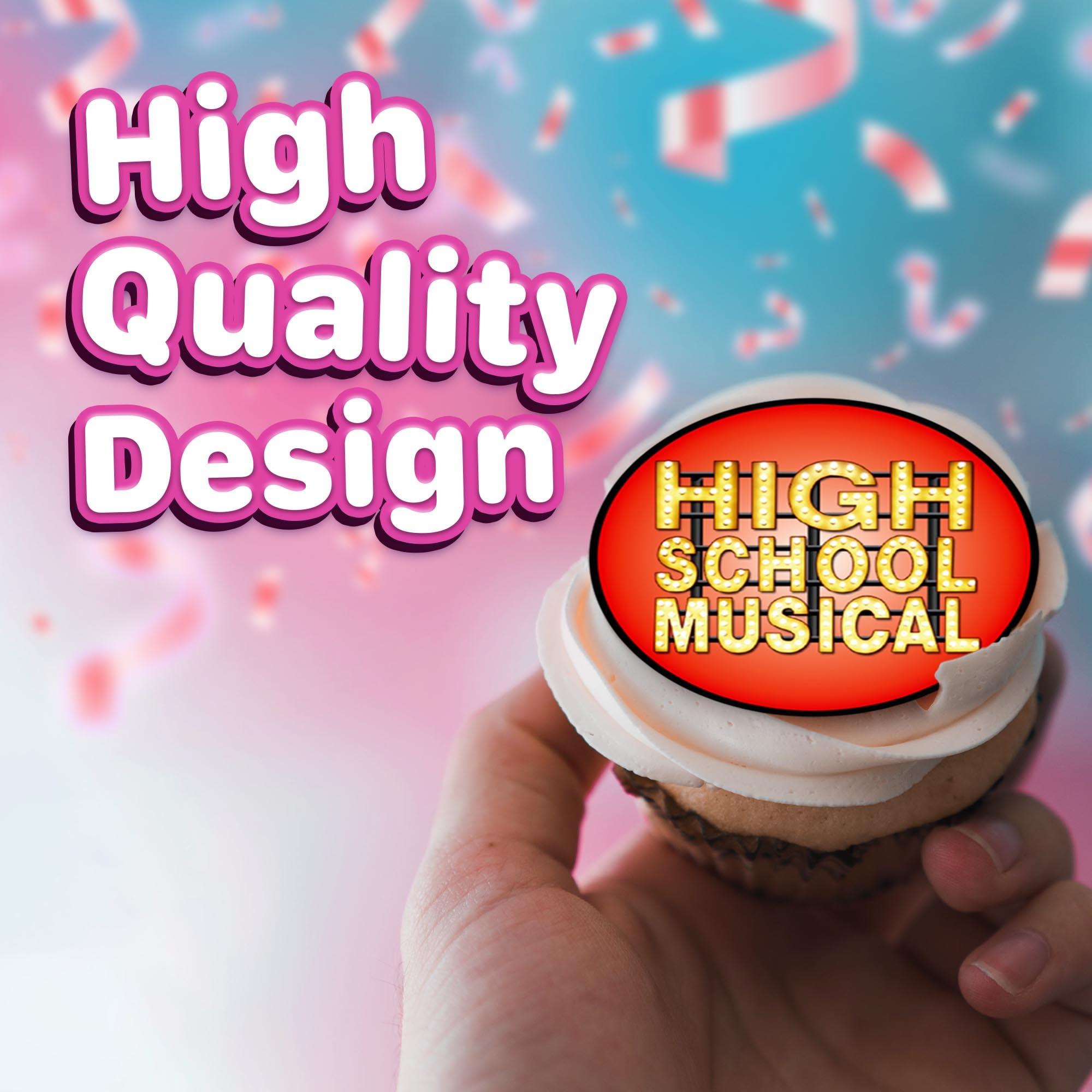 NATURAL BEHAVIOUR 30 x Edible Cupcake Toppers School Music Themed Collection of Edible Cake Decorations | Uncut Edible Prints on Wafer Sheet