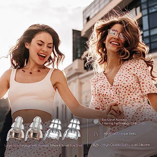 Mumba High Fidelity Concert Earplugs, Reusable Musicians Ear Plugs, 24dB Advanced Filter Technology Ear Protection for Music Festivals, DJs, Musicians