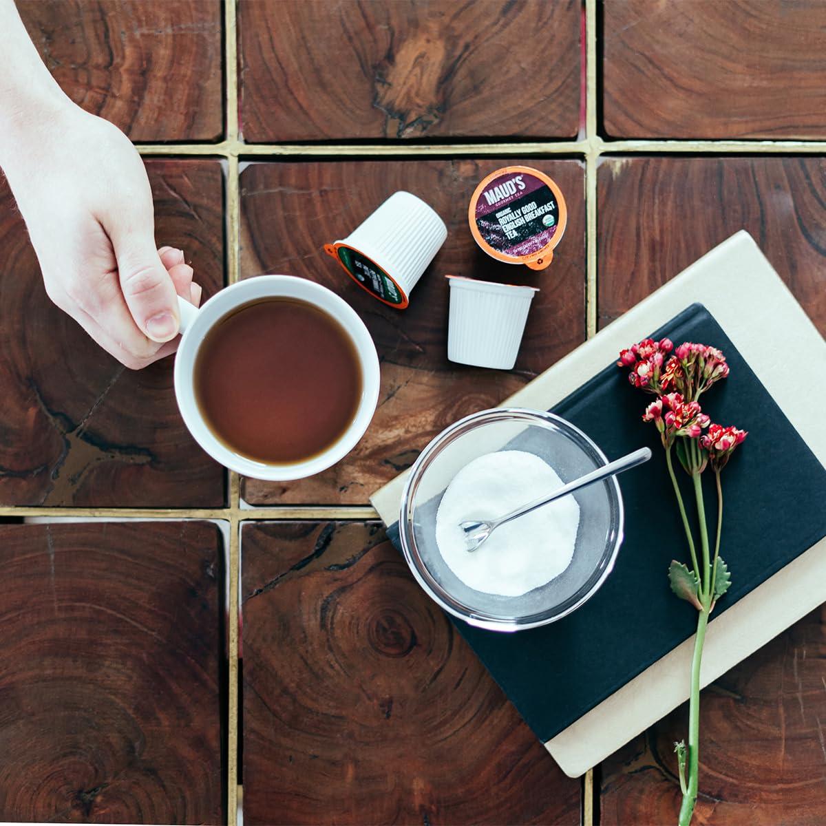 MAUD'S Maud's Organic Chamomile Lavender Tea (Smile For The Chamo-mile) 24ct. Solar Energy Produced Recyclable Single Serve Decaf Tea Pods – 100% Organic Caffeine Free Tea California Blended, KCup Compatible