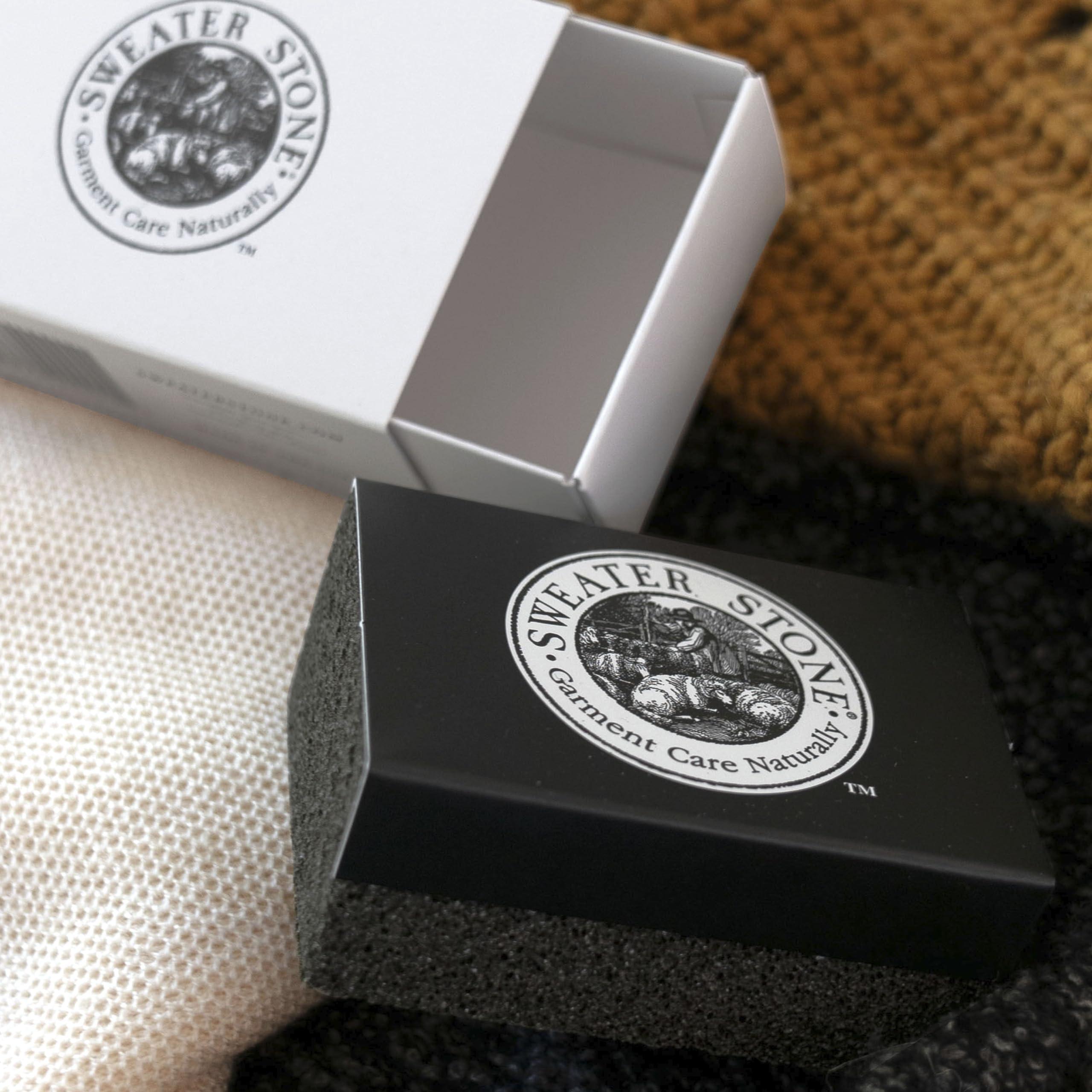 Sweater Stone Sweater Stone - The Original Since 1985 - Garment Care for Sweaters and Knits - A Pumice-Like Brick for Removing Pilling and Balling - A Knitters Secret - Made in The USA