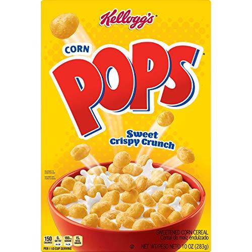 Corn Pops Kellogg's Corn Pops, Breakfast Cereal, Original, Excellent Source of 7 Vitamins and Minerals, 10oz Box(Pack of 8)