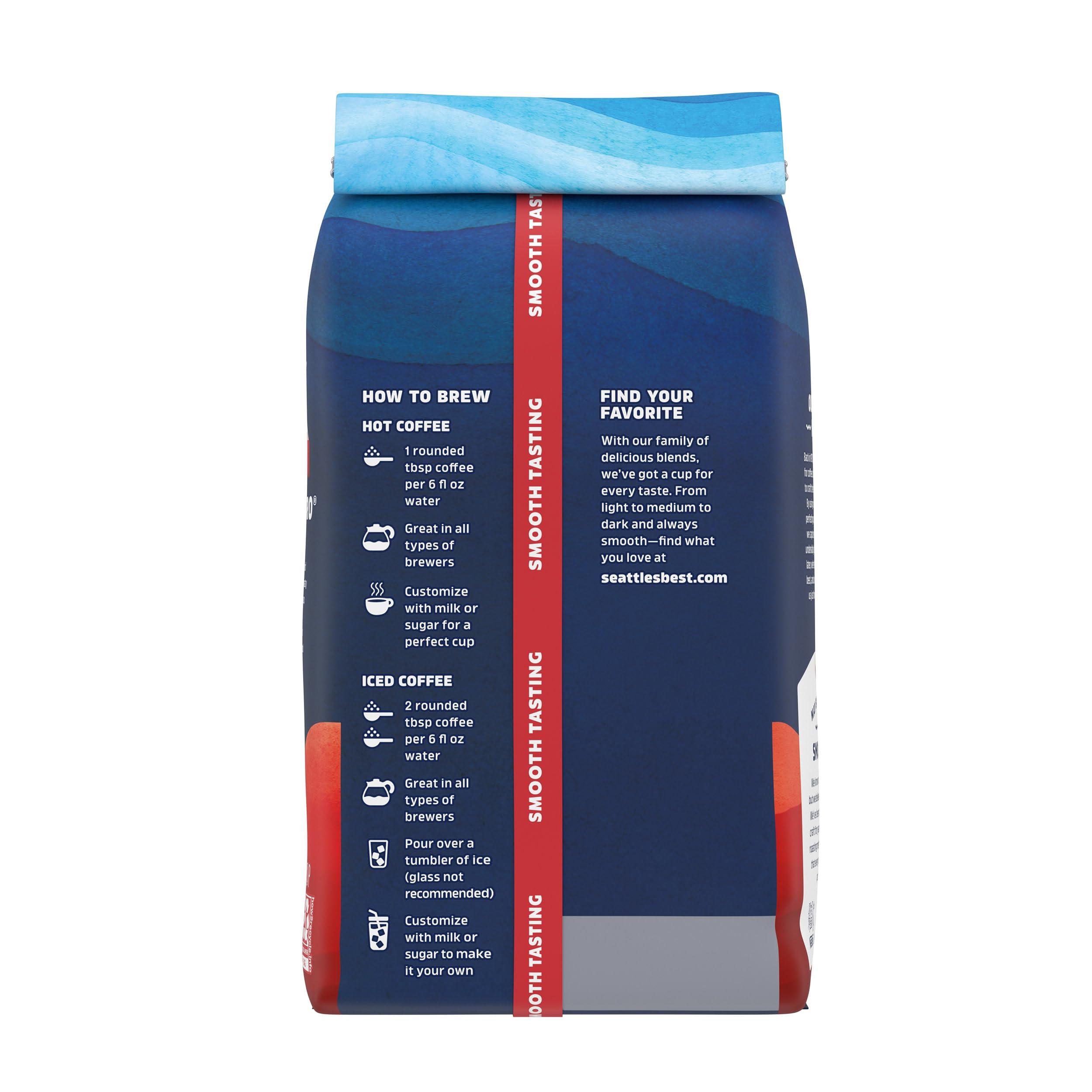 Seattle's Best Coffee Seattles Best Coffee, Dark Roast Ground Coffee, Henry\'s Blend, 100% Arabica, 1 Bag (12 oz)