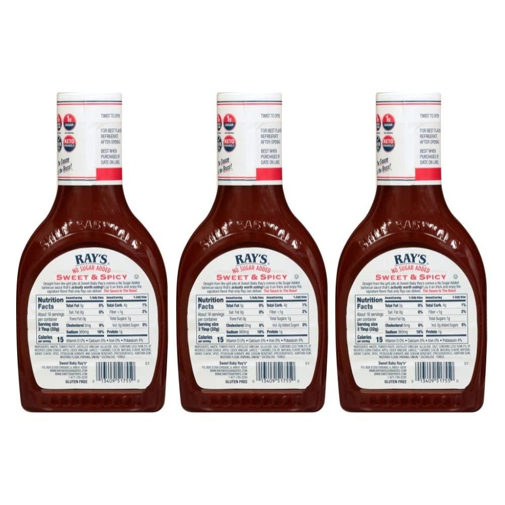 Sweet Baby Ray's Sweet Baby Ray's No Sugar Added, Sweet & Spicy, 18.5 OZ