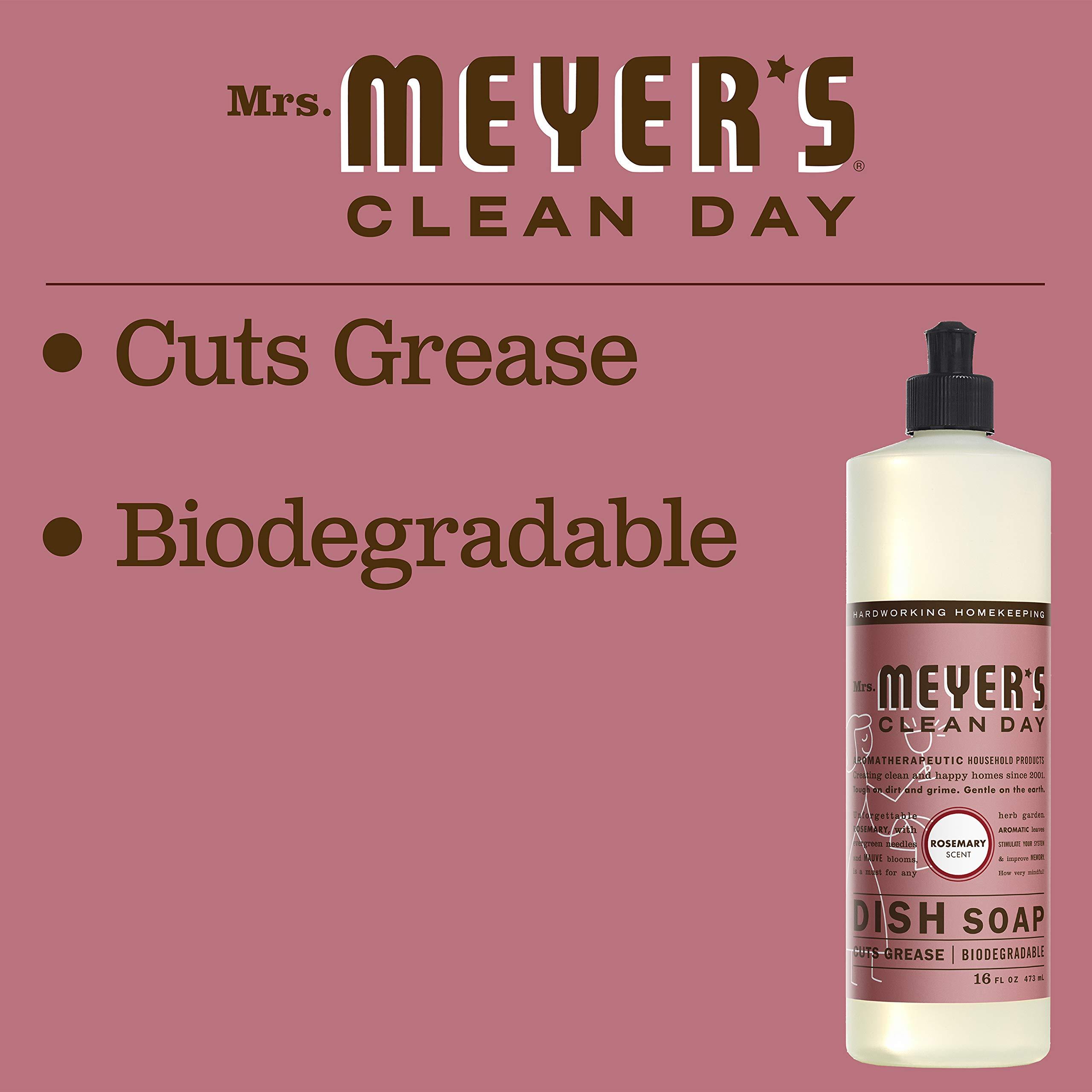 MRS. MEYER\'S CLEAN DAY MRS. MEYER\'S CLEAN DAY Liquid Dish Soap, Biodegradable Formula, Rosemary, 16 fl. oz