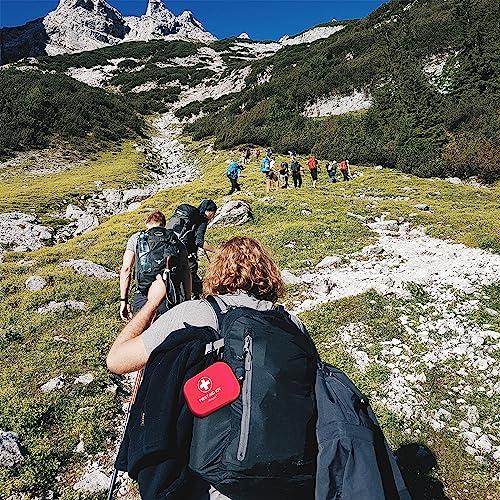 Atickyaid Mini First Aid Kit - 120 Piece Small Waterproof Hard Shell Medical Kit for Car, Home, Office, Travel, Camping, Sports, Outdoor, School - Emergency First Aid Supplies and Survival Kit