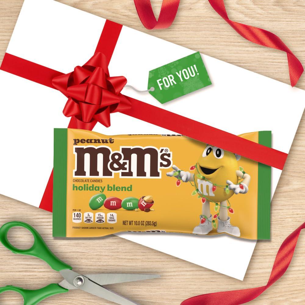 M&M'S M&M'S Holiday Peanut Chocolate Christmas Candy, 10-ounce Bag