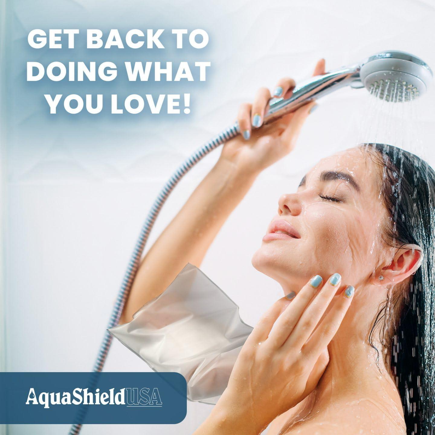 AquaShield Aqua Shield\'s PICCGard: waterproof, reusable IV/PICC line sleeve for shower use. Durable polyurethane, flexible fit, skin-friendly. Ideal for medical professionals & home users - Small: 9\"-12\" Size