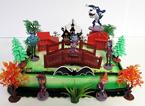 Cake Toppers Vampirina Birthday Cake Topper Set Featuring Vee and Friends Figures and Decorative Themed Accessories