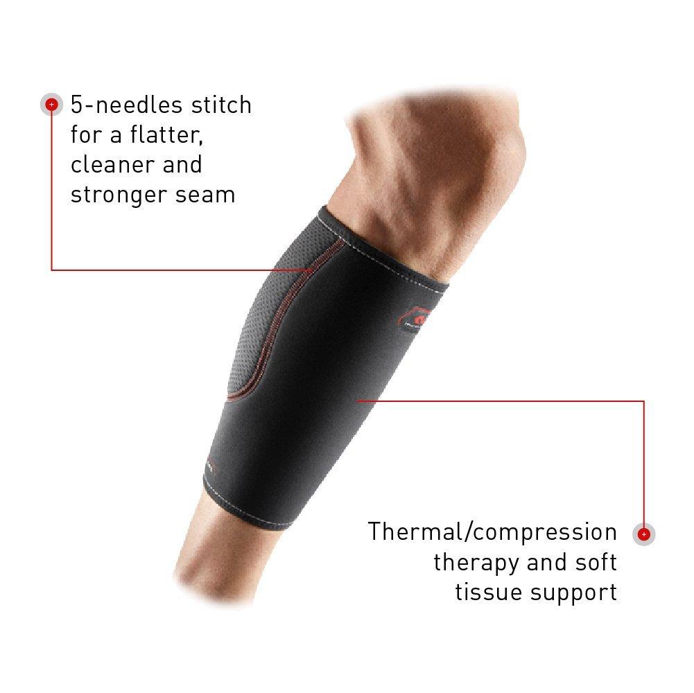 McDavid McDavid Calf Compression Sleeve, Light Support for Left or Right Leg, Helps Provide Relief From Pain, Men & Women, Black, Adult S