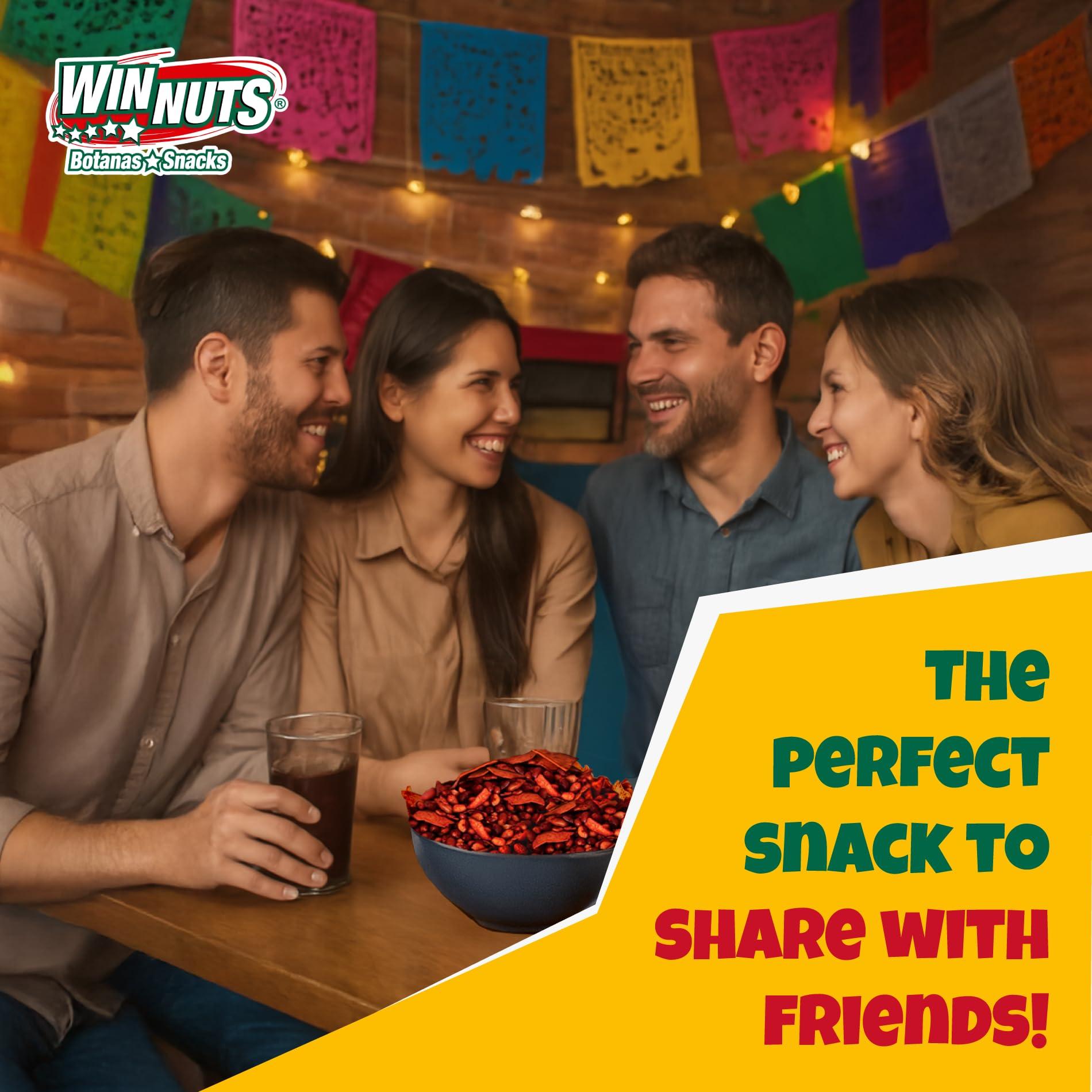 WINNUTS Winnuts Botanas Snacks, Cacahuate Super Cantinero, 5 oz Bags (5 Pack)