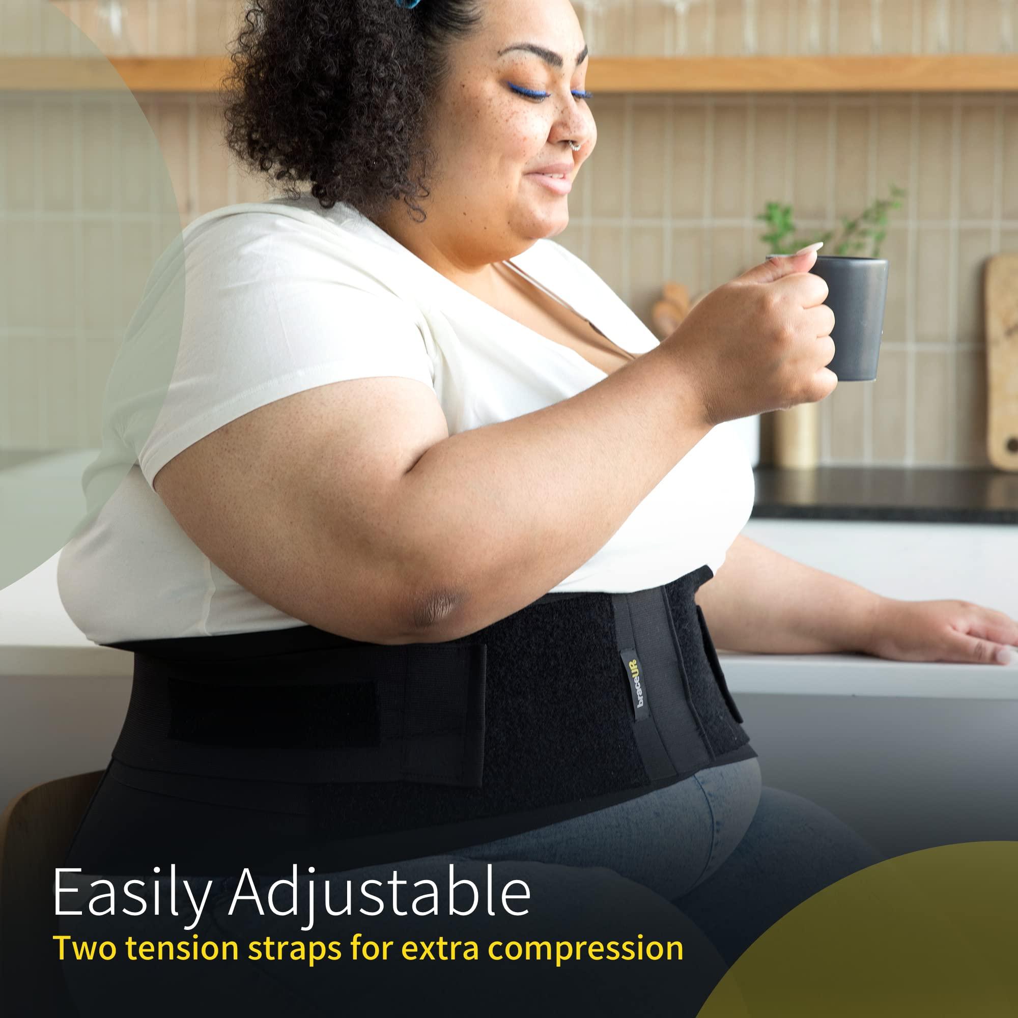 BraceUP BraceUP Plus Size Back Brace for Woman and Man - 3XL to 5XL Extra Large Lower Back Support with Straps and Compressions, Herniated Disc Back Pain Relief, Abdominal Plus Size Binder (4XL)