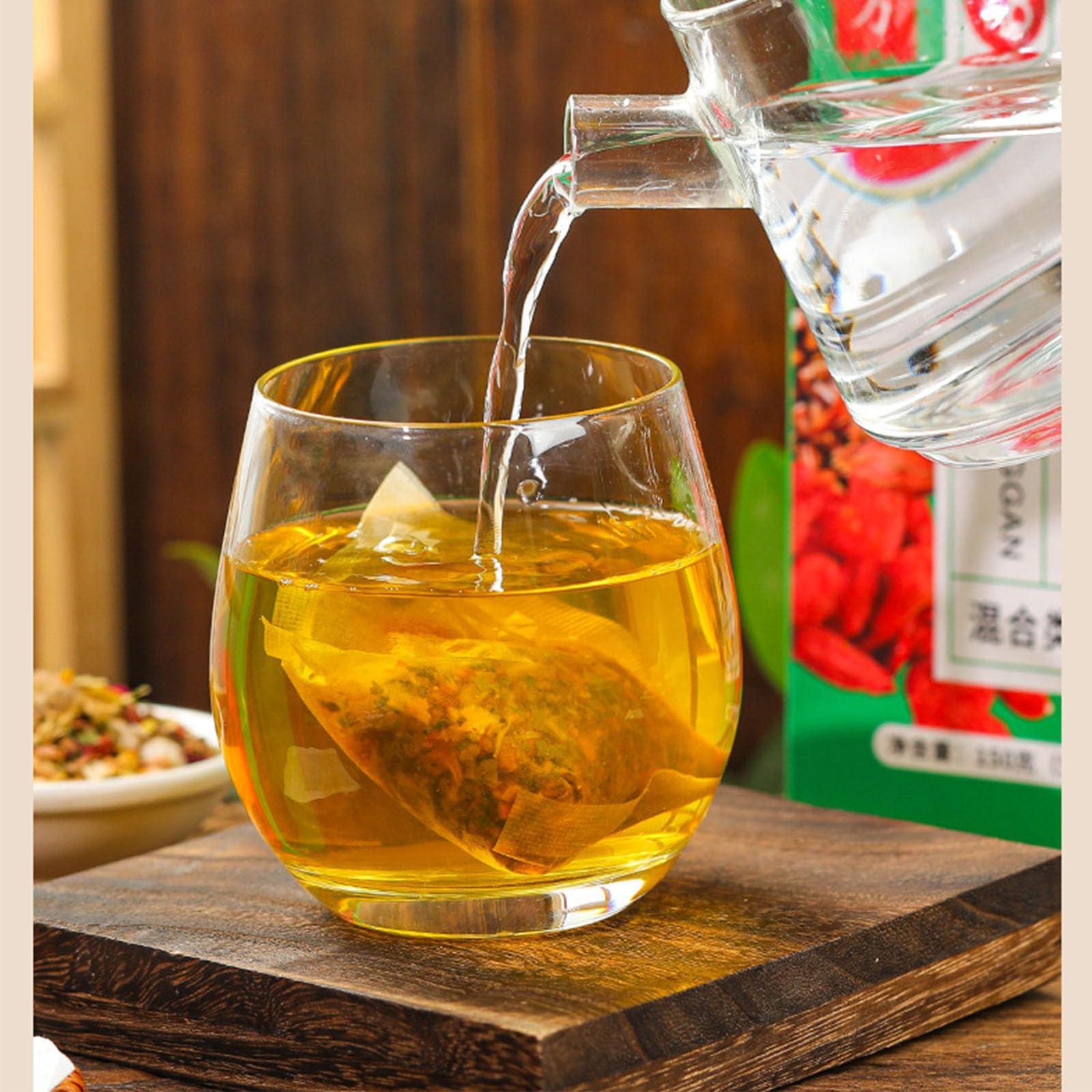 VJPPII Liver Tea Formula Chrysanthemum,Dandelion Wolfberry Tea,Chrysanthemum Cassia Seed Tea,Chrysanthemum Tea,Te De Higado Crisantemo,Te Chino Para Limpiar El HGado Graso (10PC)