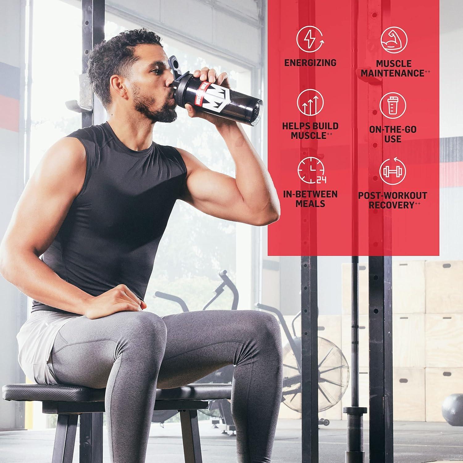 Muscle Milk Muscle Milk Pro Series Protein Powder Supplement,Knockout Chocolate,2 Pound,11 Servings,50g Protein,3g Sugar,20 Vitamins & Minerals,NSF Certified for Sport,Workout Recovery,Packaging May Vary