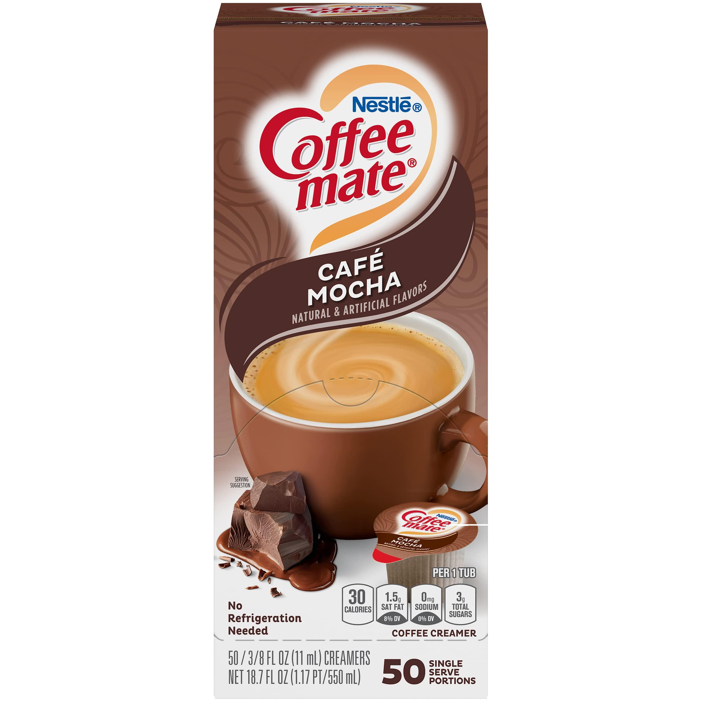 Coffee mate Nestl Coffee mate Coffee Creamer, Caf Mocha liquid creamer singles, 50 Count Box