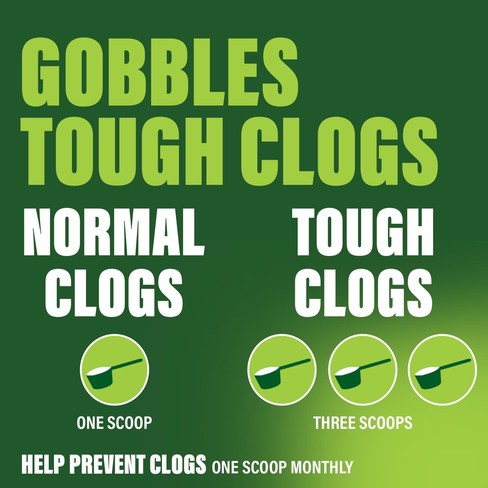 Green Gobbler Green Gobbler Drain Clog Remover & Drain Cleaner Powder, 20+ Treatments, Maintenance Breaks Down Grease, Paper, Fat & Oil, Septic Safe