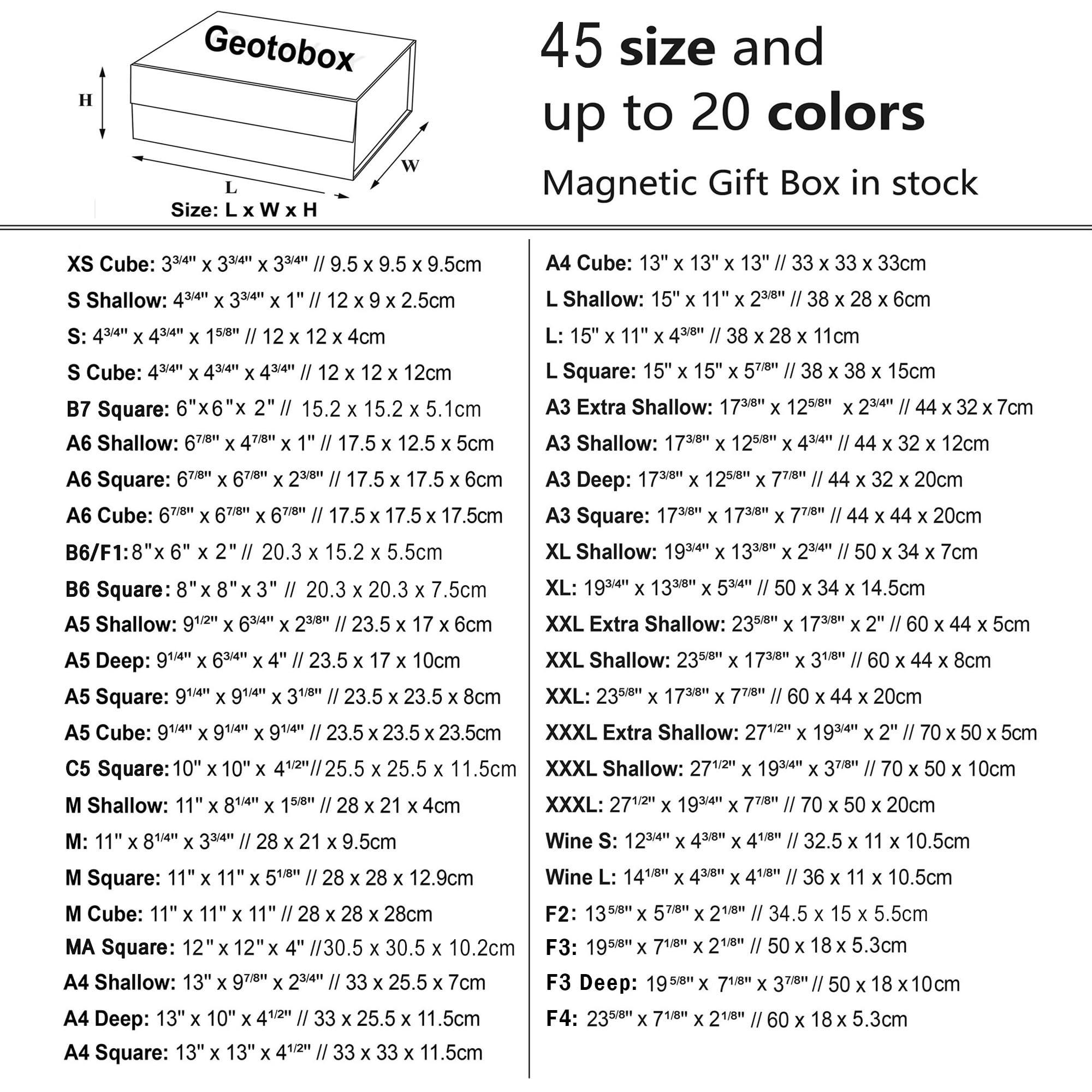 Geoto Geoto 23.6x17.3x7.87in | 60x44x20cm XXL Extra Large Magnetic Flap Gift Boxes,Luxury Big Collapsible Box for Present Packaging Wholesale(Black with Ribbon)