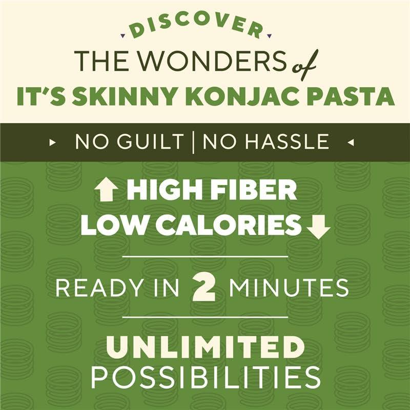 It\'s Skinny Its Skinny Angel Hair Pasta Pre-Cooked Konjac Noodles Gluten Free Shirataki Noodle Low Carb Pasta, Vegan & Paleo - Friendly (24-Pack)