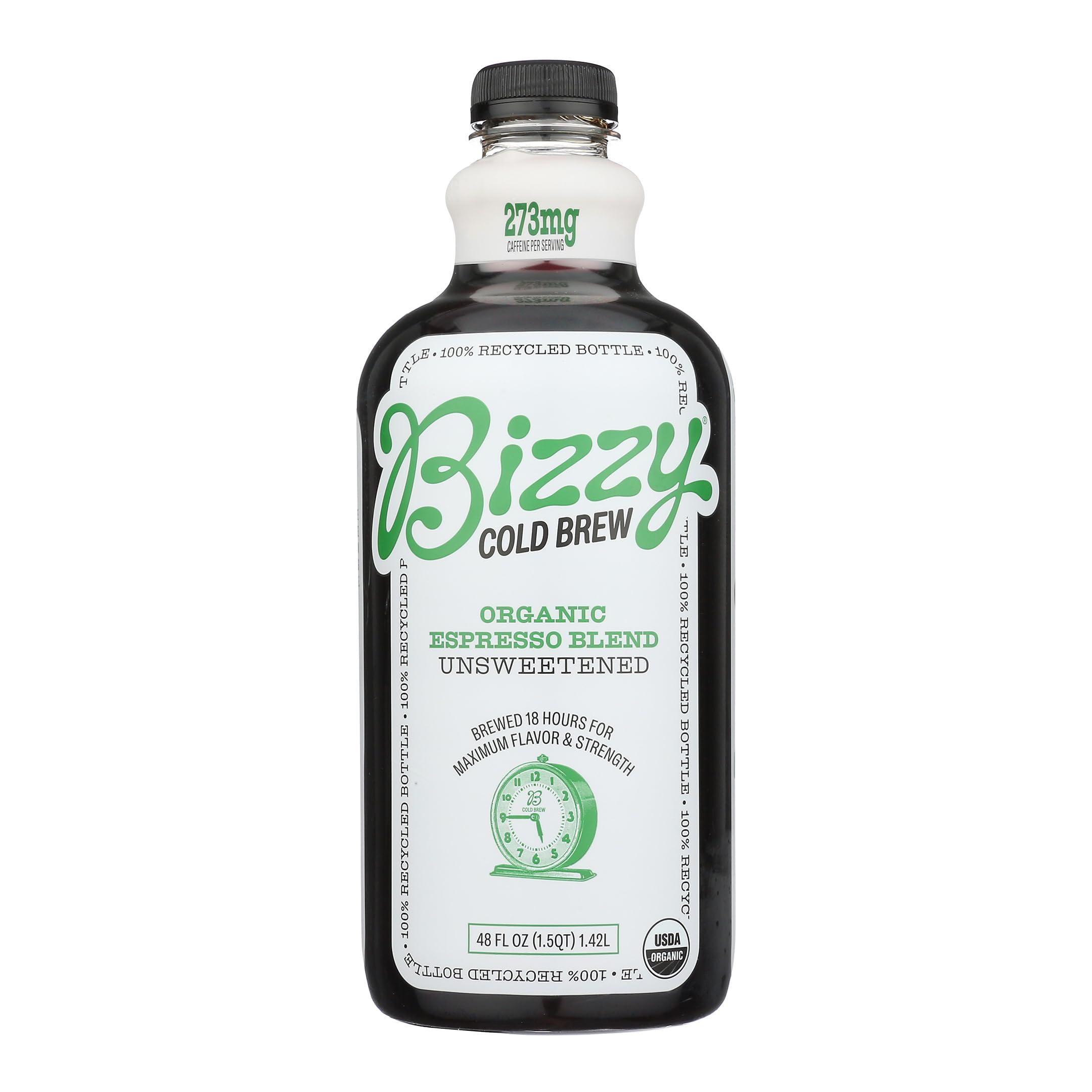Bizzy Bizzy Cold Brew Coffee Organic Espresso Blend Unsweetened 48oz, green