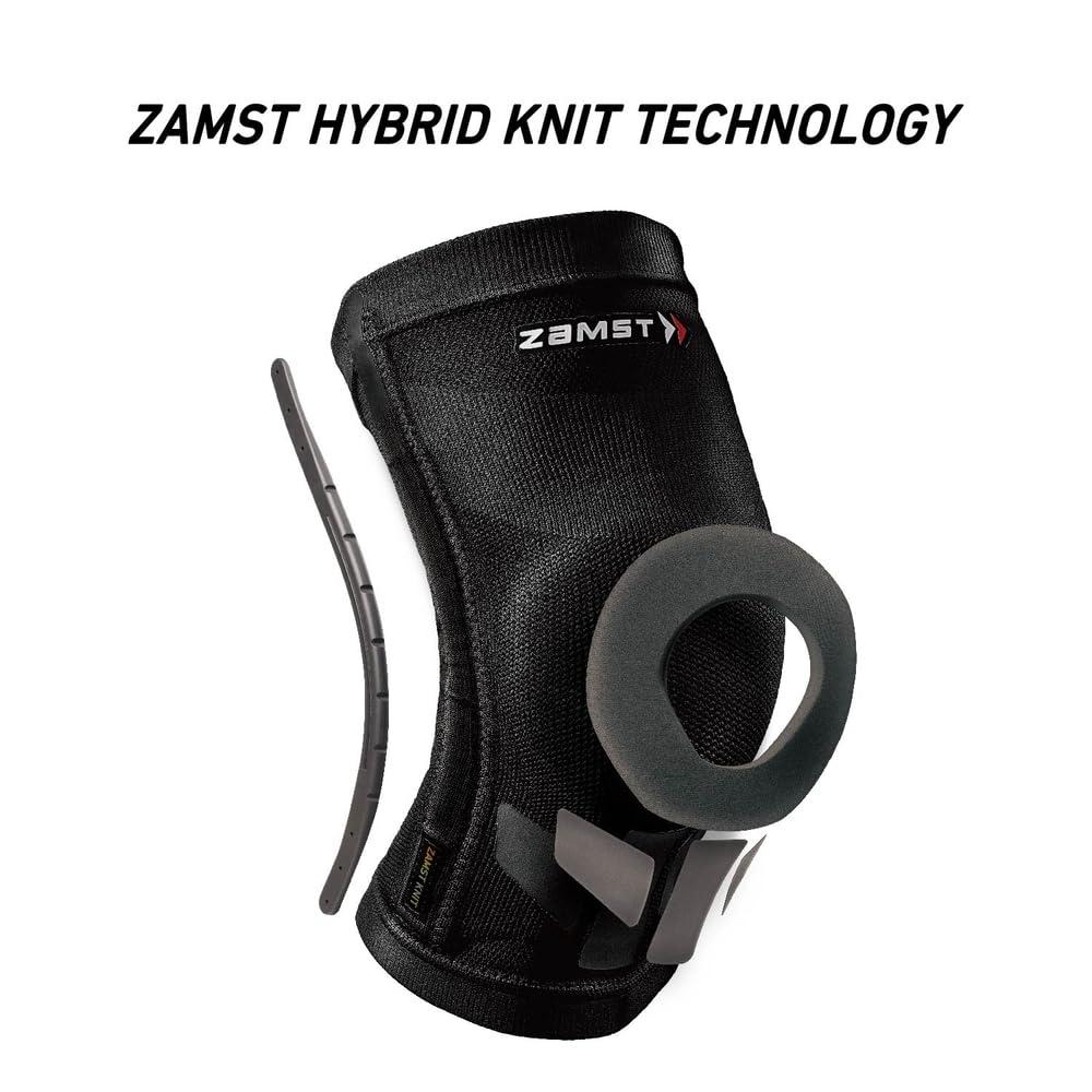 Zamst Zamst ZK-Motion Sports Knee Brace With Comfortable Knitted And Flexible Resin Stays Protecting the Knee Ligaments For Sprains of the ACL, MCL, LCL-for Basketball, Volleyball, Football, Soccer,Skiing (Medium)