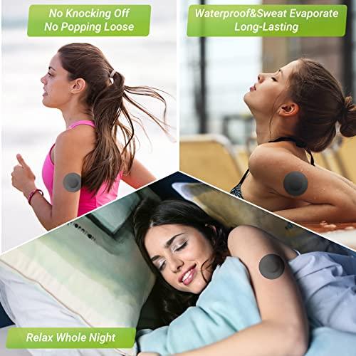 Kovoq Kovoq Libre 2 Sensor Covers Waterproof- Adhesive Patches for Freestyle Libre Sensors (40PCS), 2 Hardshell Cover, Sweatproof, Breathable Latex-Free and Hypoallergenic Black