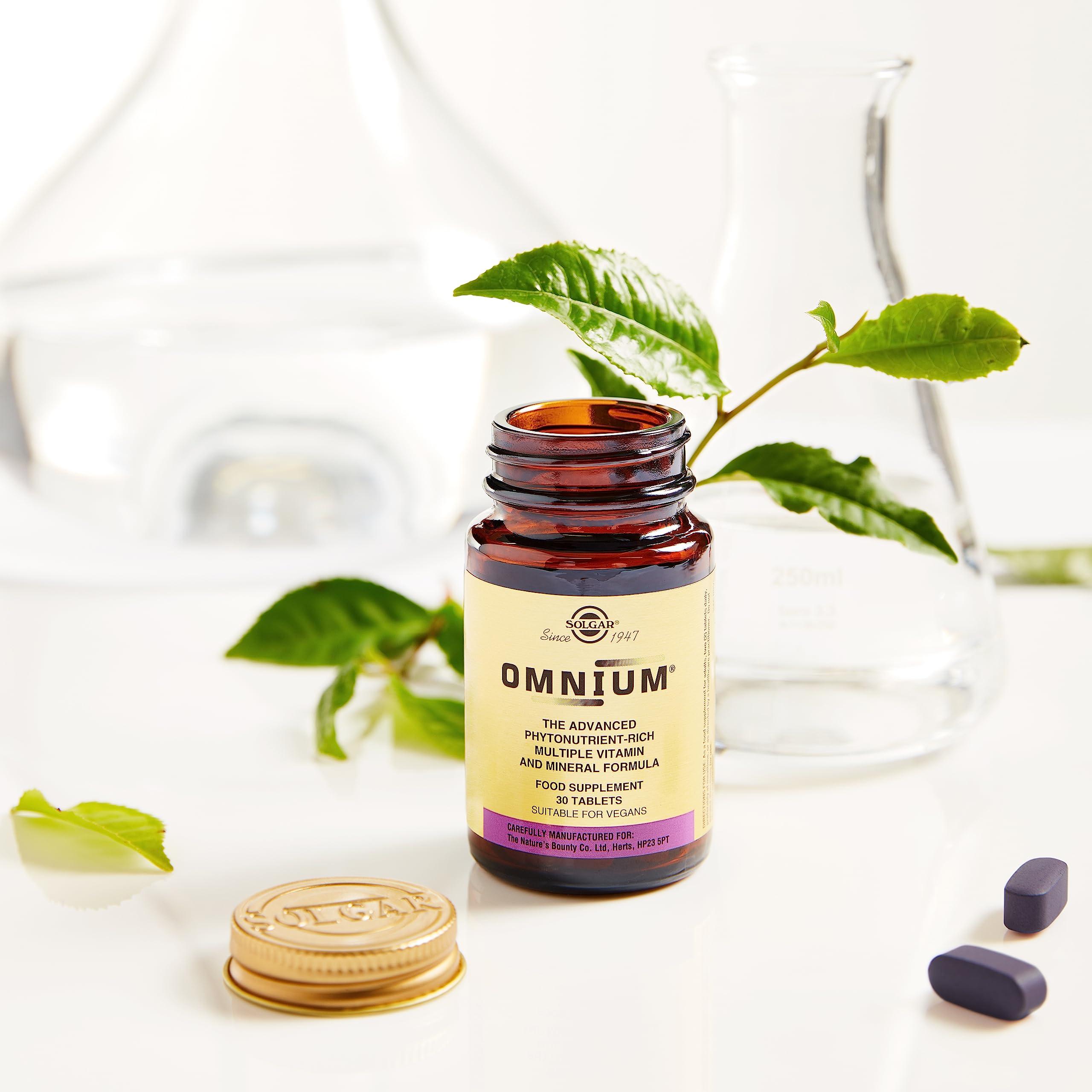 Solgar Solgar Omnium - 90 Tablets - Phytonutrient Complex + Multiple Vitamin & Mineral Formula - Non-GMO, Vegan, Gluten Free - 45 Servings