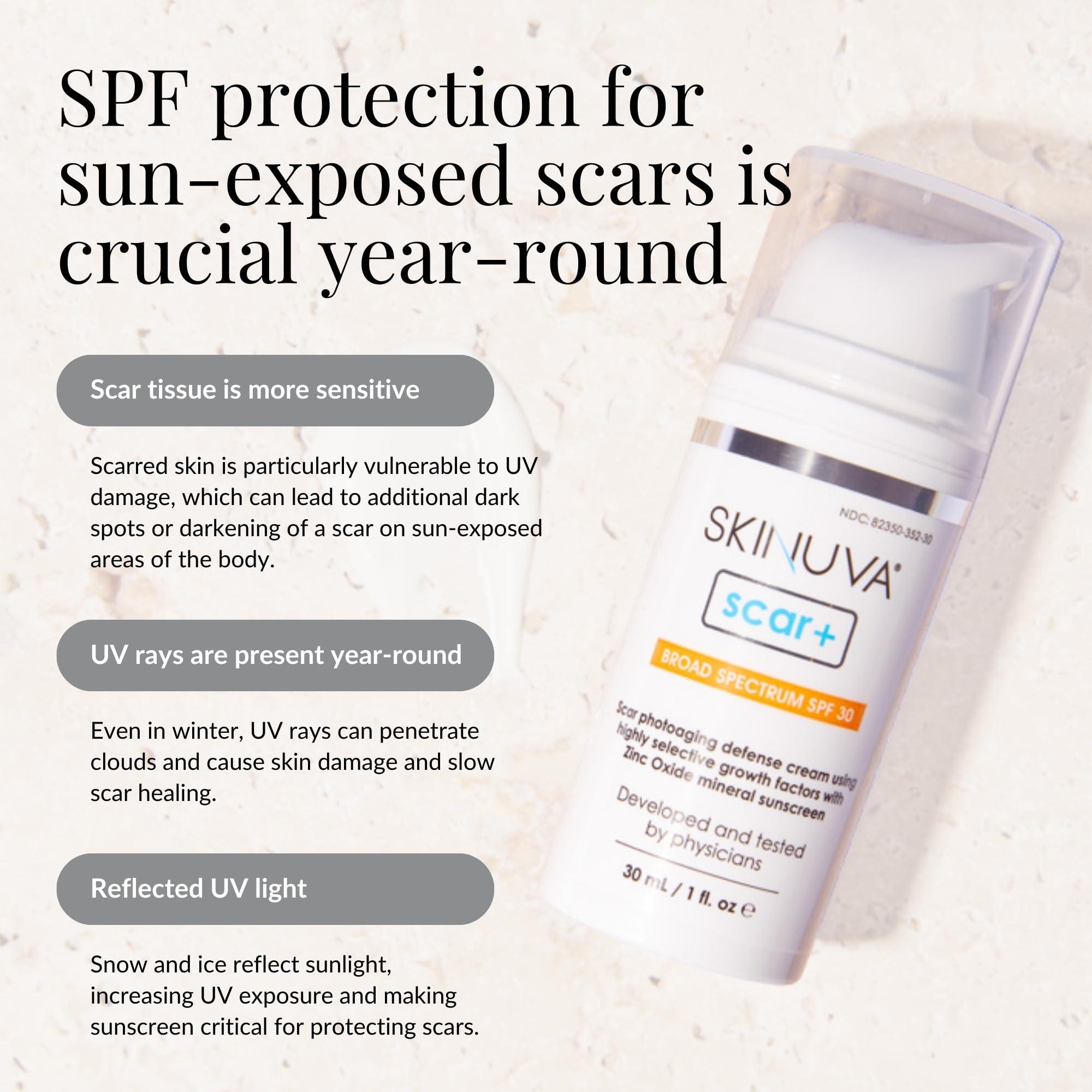 Skinuva Skinuva Next Generation Scar+ Cream - Advanced Scar+ SPF 30 Silicone Cream Matrix Formulated with Growth Factors (0.5 oz)