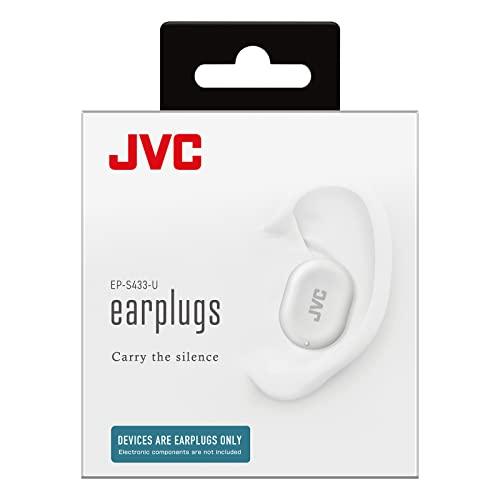 JVC JVC Ultimate Sleeping Earplugs, 35dB Noise Reduction, Water Resistance, Carrying case, Additional Ear-Pieces - EPS433 (White)