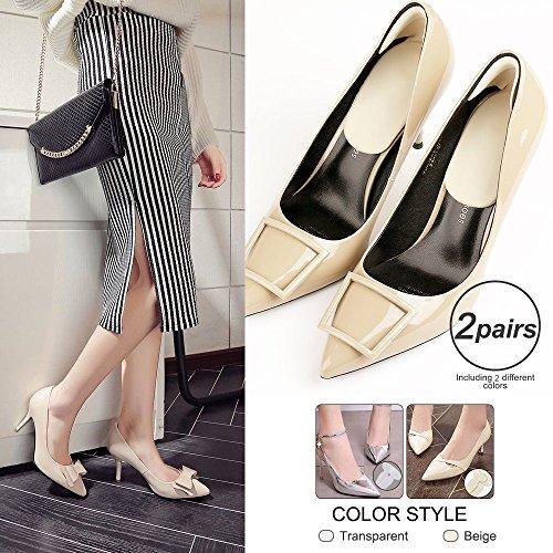 Tinkber 2 Pairs Cushion Grips Heel Pads Inserts Grips,Shoes Boots High Heels Inserts for Women Gel Inserts Insoles Liners