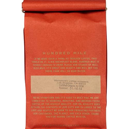 Stumptown Coffee Roasters Stumptown Coffee Roasters, Medium Roast Organic Whole Bean Coffee Gifts - Hundred Mile 12 Ounce Bag with Flavor Notes of Jam and Toffee