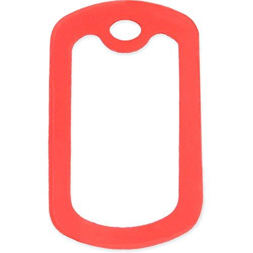 Goods For Giving Custom 2 Pack - Seizures Medical Alert ID Necklaces with Pink Custom Tags, Red Silencers, and 30'' USA Chains