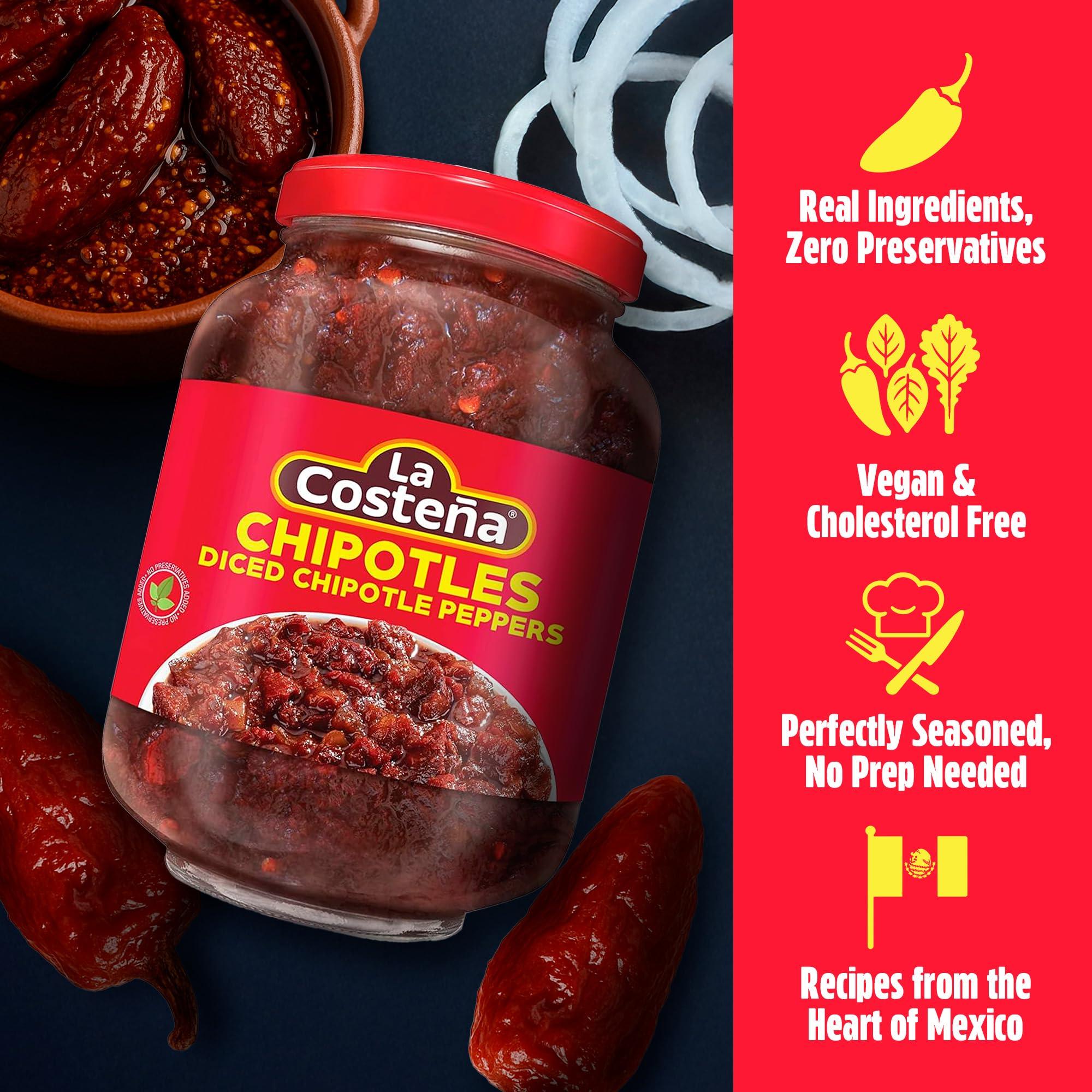 La Costeña La Costea Chipotle Peppers in Adobo Sauce 12 oz (12-Pack)