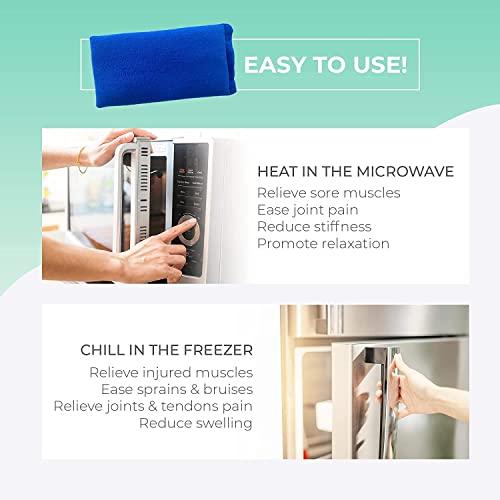 MY HEATING PAD My Heating Pad for Pain Relief - Moist Microwavable Heating Pad for Joints and Muscles Relief - Microwave Hot Pack Heat Pad for Cramps - Calming Chilled or Heated Pad Therapy - 1 Pack Blue