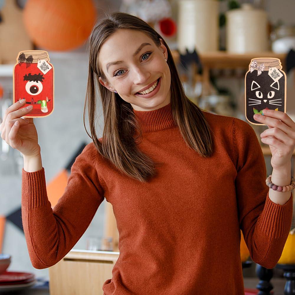 Colodeol 30 Pack Halloween Party Treat Bags - Trick or Treat Bags with Candy Cards, School Classroom Party Favors