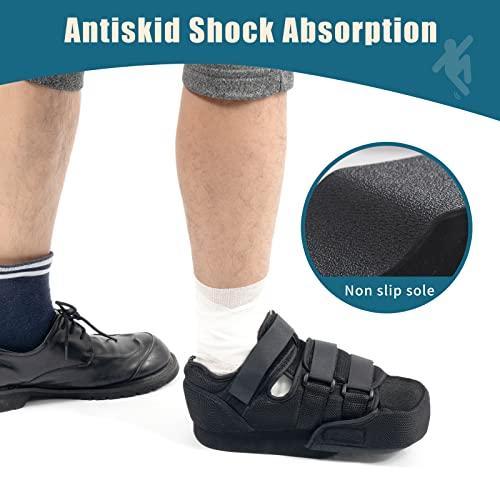 GHORTHOUD GHORTHOUD Forefoot Off-Loading Post Op Shoe Closed Toe Medical Walking Boot for Broken Toe Orthopedic Foot Brace for Post Bunion Hammertoe Surgery Brace (L)
