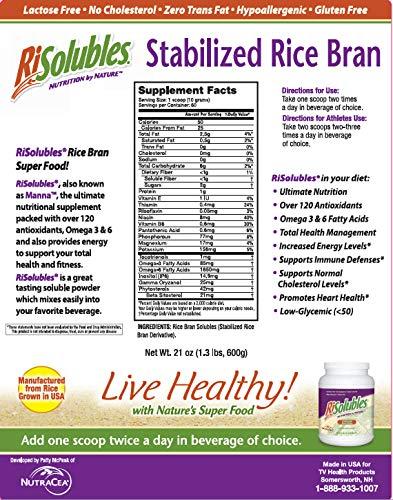 TV Health Products Stabilized Rice Bran Powder (Manna) 1.3 Lbs 600g As Seen with Patty On TV