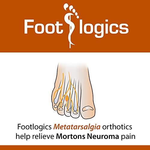 Foot logics Footlogics 3/4 Length Orthotic Shoe Insoles with Built-in Raise for Ball of Foot Pain, Morton’s Neuroma, Flat Feet - Metatarsalgia (S (Men's 6-7.5, Women's 7.5-9))