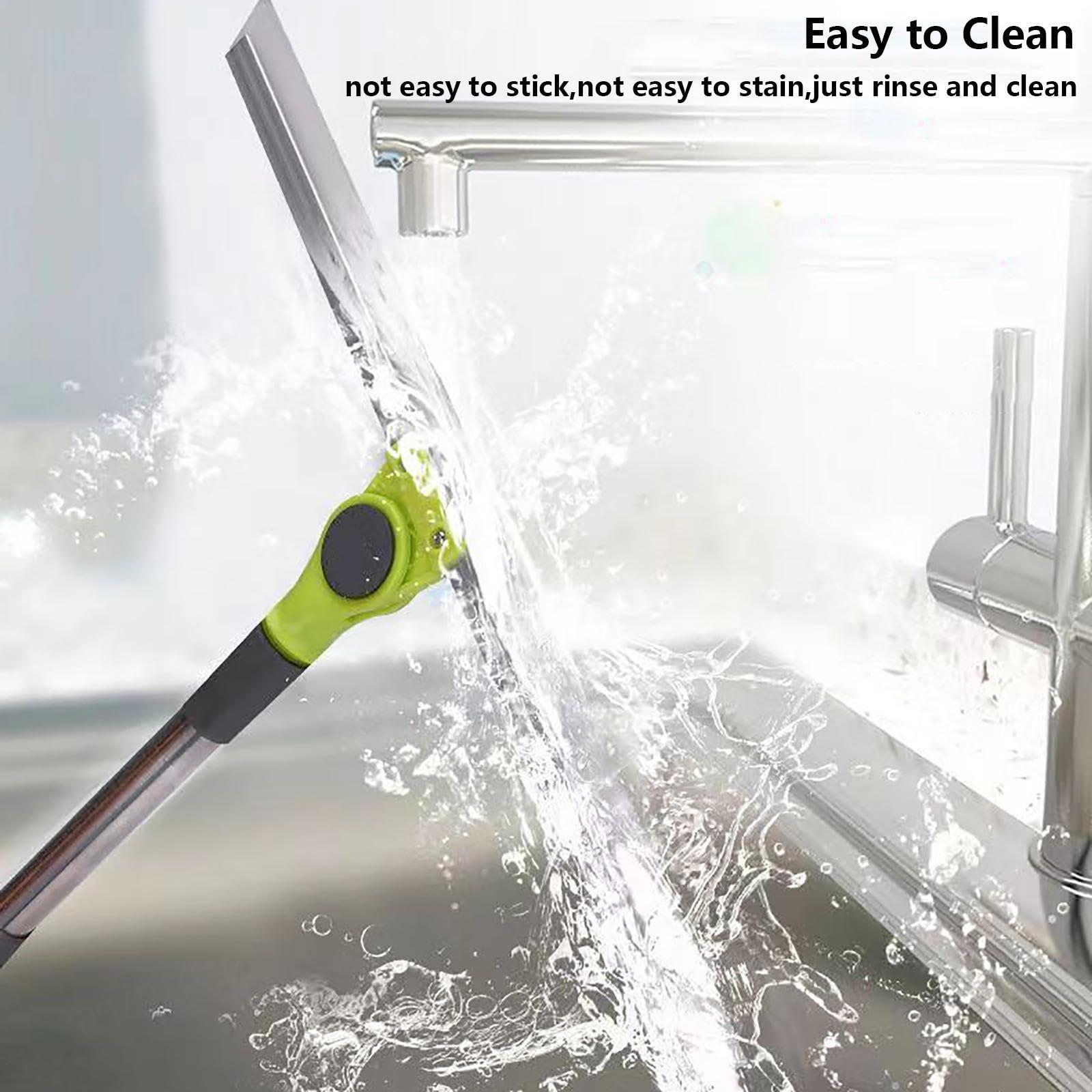 RRRYYYZZ RRRYYYZZ Floor Squeegee for Concrete Floor, with 51 Long Handle Floor Squeegee for Tile Floor, Air Broom as Seen on Tv Cleans Glass,Fine Dust,Hair,Liquids