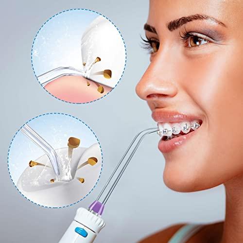 RAXSEG Flosser Replacement Tips for Waterpik Water Flosser, Reach Flosser Refill Heads Replacement Heads for Waterpik, Compatible with Waterpik Oral Irrigator & Dental Flosser(6 Classic Jet Tips)